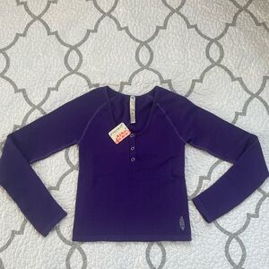 Free People Movement Purple Bail Out Long Sleeve Layer Top Women’s XS/S